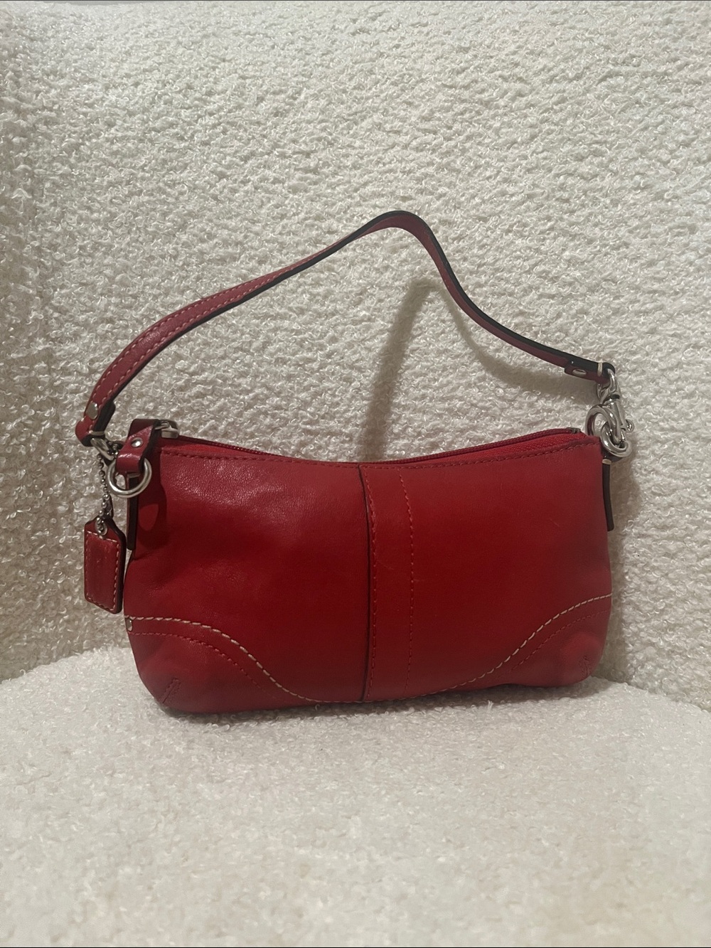 Coach Red Leather Wristlet